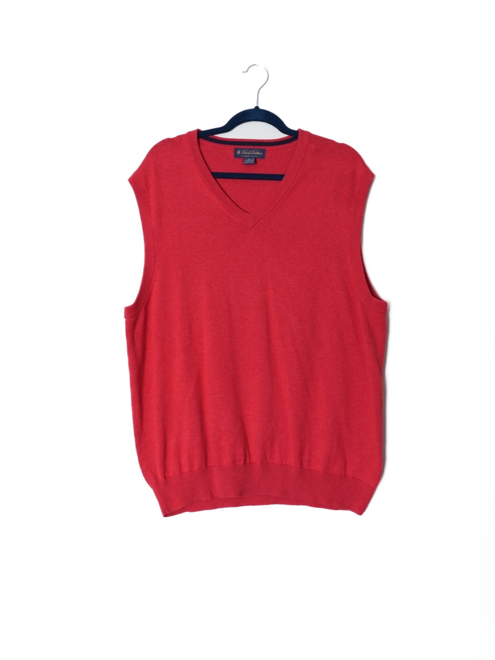 Brooks Brothers Red Orange Sweater Vest Supima Cotton